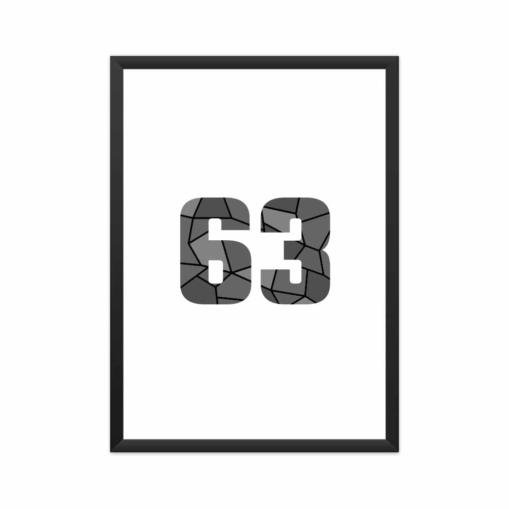 63 Number Framed Poster