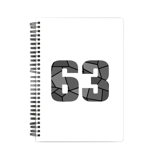 63 Number Notebook (White, A5 Size, 100 Pages, Ruled, 6 Pack)