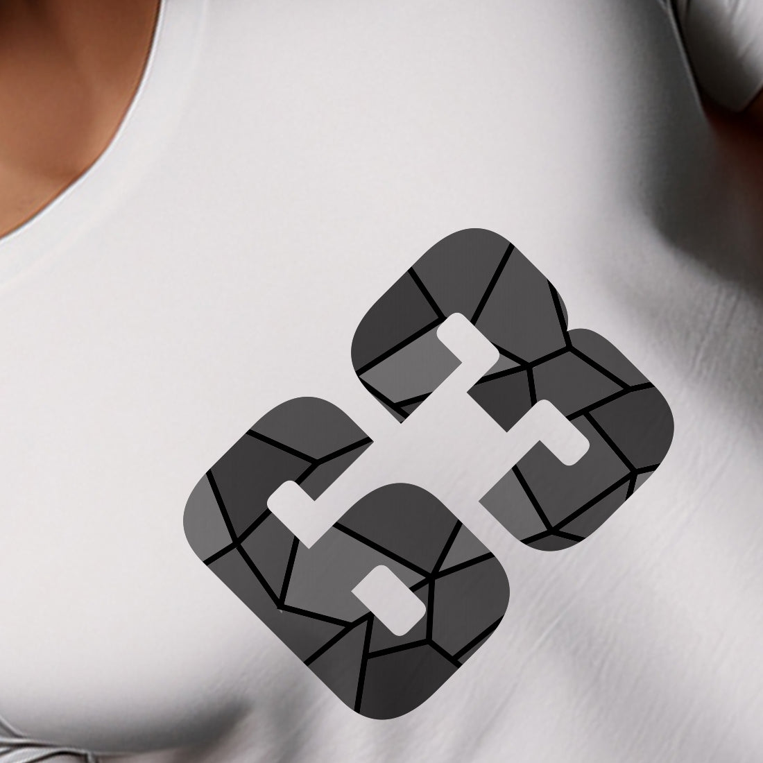 63 Number Men Unisex T-Shirt | Custom Number Graphic Tee (White)