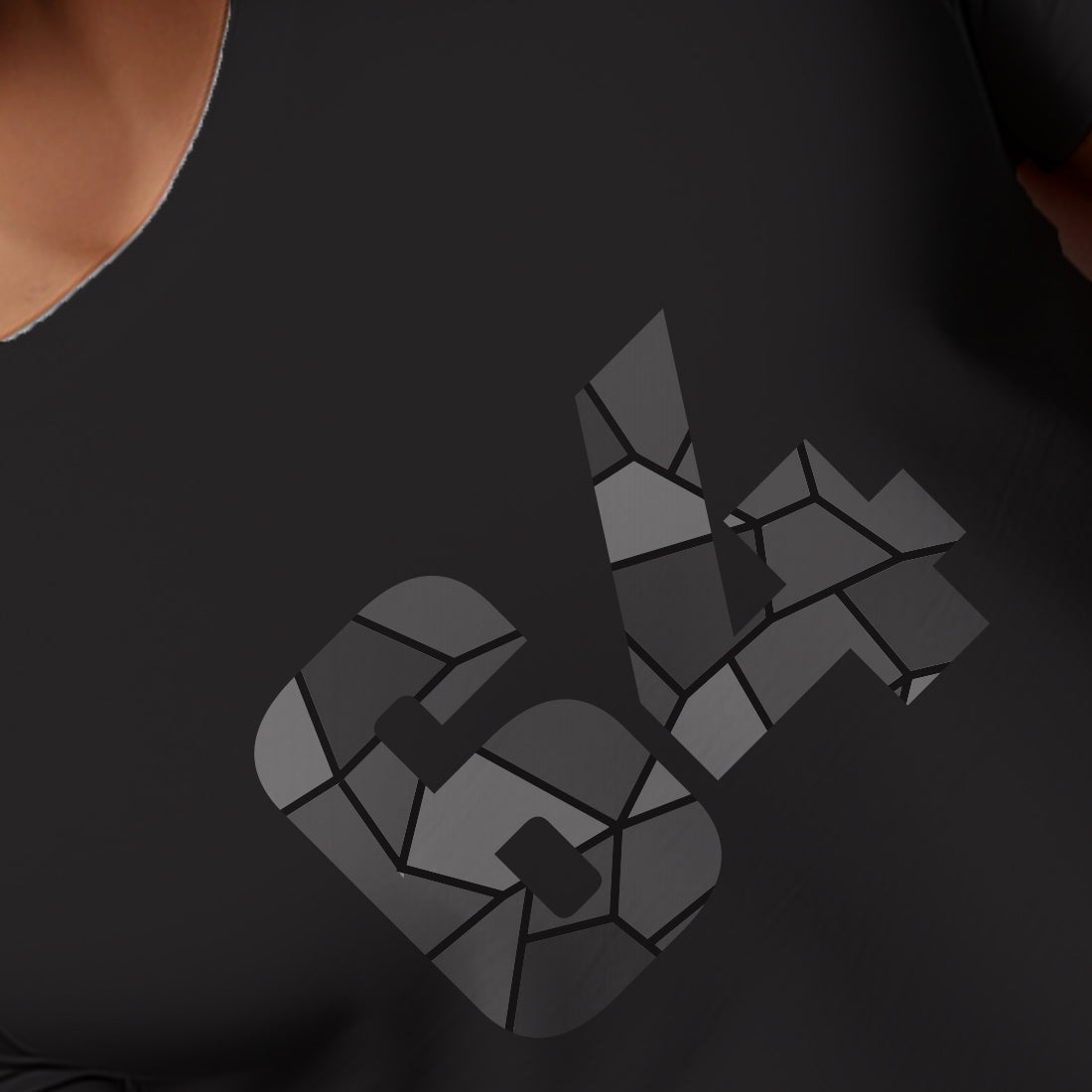 64 Number Men Unisex T-Shirt | Custom Number Graphic Tee (Black)