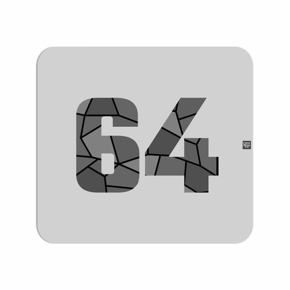 64 Number Mousepad (Melange Grey)