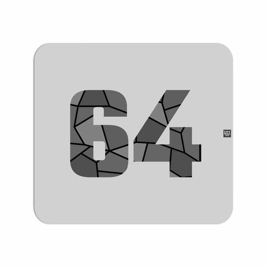 64 Number Mousepad (Melange Grey)