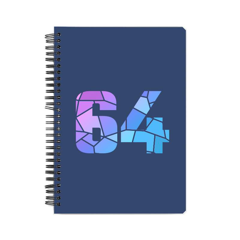 64 Number Notebook (Navy Blue, A5 Size, 100 Pages, Ruled, 6 Pack)