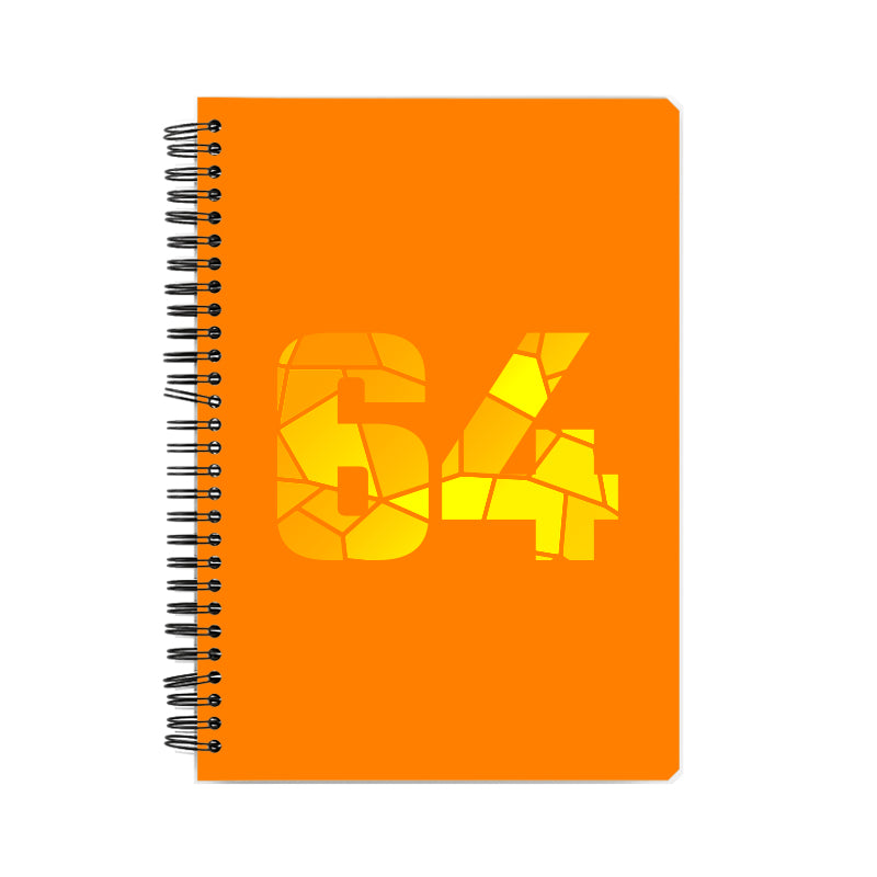 64 Number Notebook (Orange, A5 Size, 100 Pages, Ruled, 6 Pack)