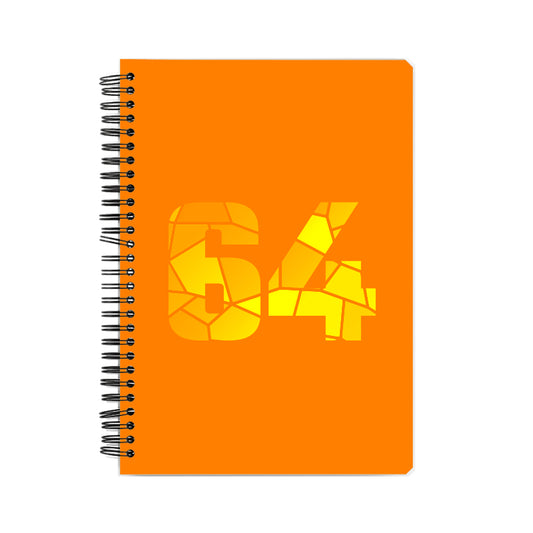 64 Number Notebook (Orange, A5 Size, 100 Pages, Ruled, 6 Pack)