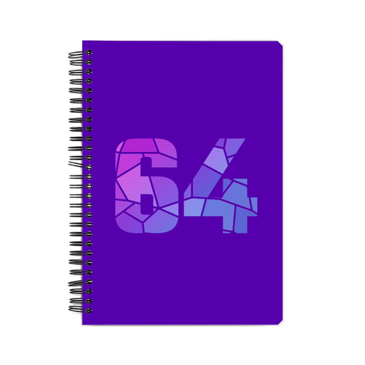 64 Number Notebook (Purple, A5 Size, 100 Pages, Ruled, 6 Pack)