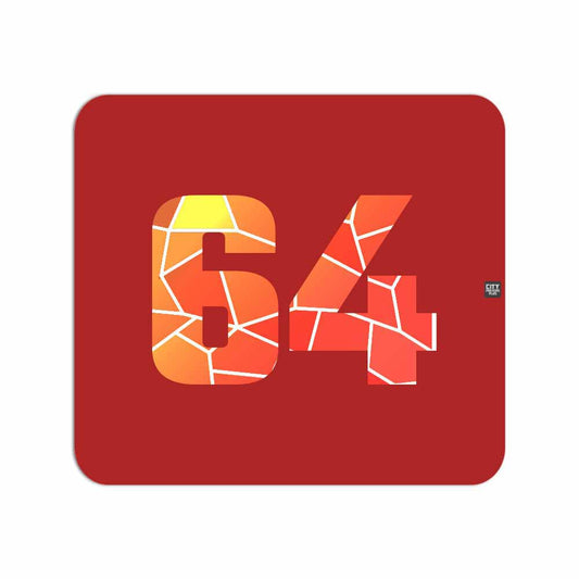 64 Number Mousepad (Red)