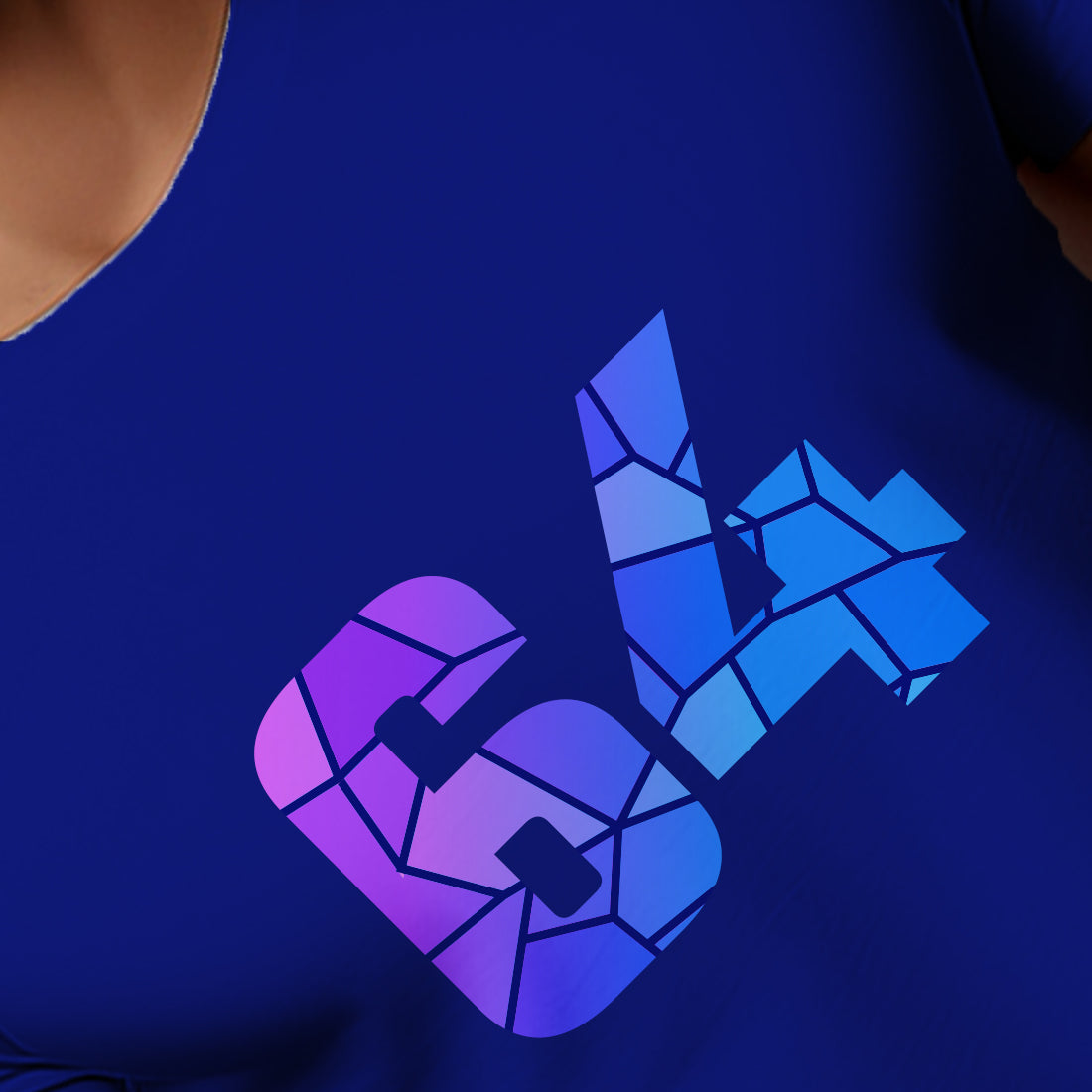 64 Number Men Unisex T-Shirt | Custom Number Graphic Tee (Royal Blue)