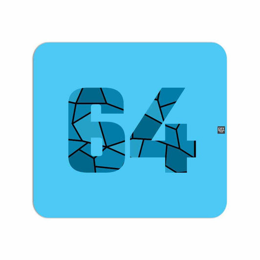 64 Number Mousepad (Sky Blue)