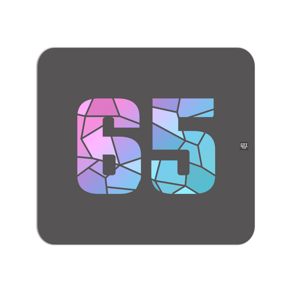 65 Number Mousepad (Charcoal Grey)
