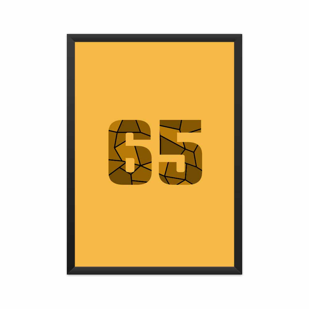 65 Number Framed Poster