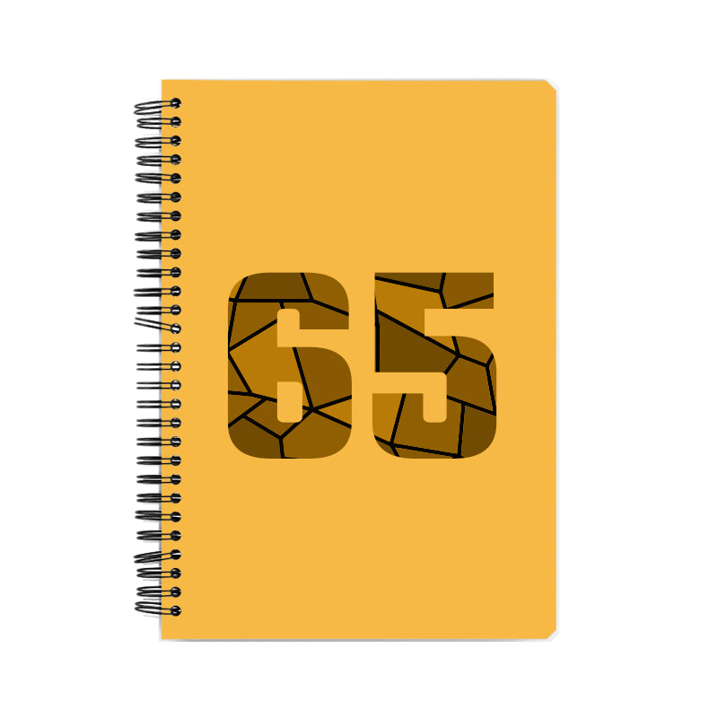 65 Number Notebook (Golden Yellow, A5 Size, 100 Pages, Ruled, 6 Pack)