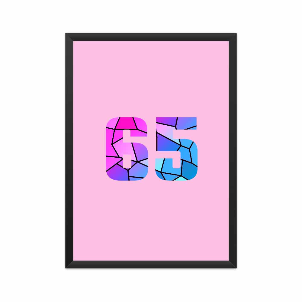 65 Number Framed Poster