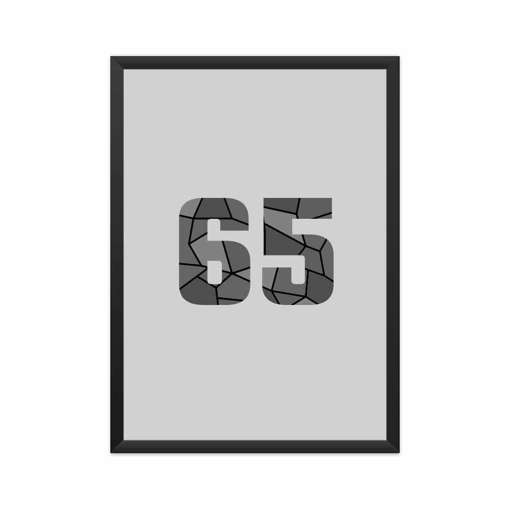 65 Number Framed Poster