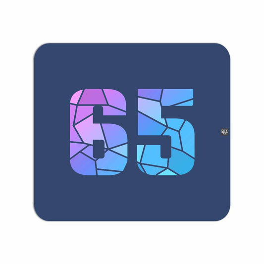 65 Number Mousepad (Navy Blue)
