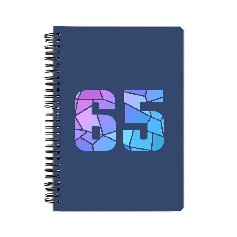 65 Number Notebook (Navy Blue, A5 Size, 100 Pages, Ruled, 6 Pack)