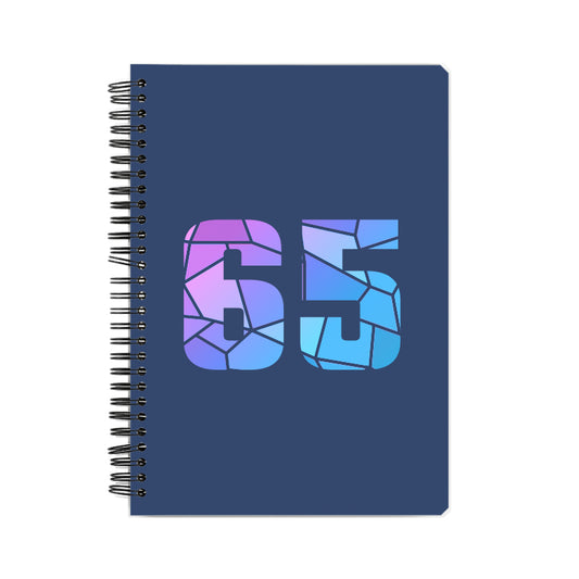 65 Number Notebook (Navy Blue, A5 Size, 100 Pages, Ruled, 6 Pack)