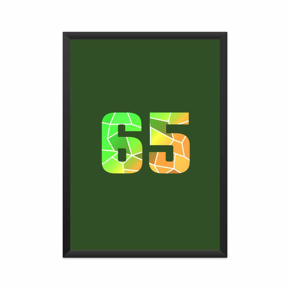 65 Number Framed Poster