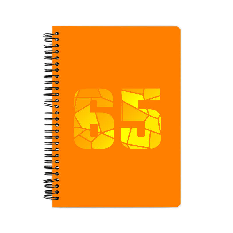 65 Number Notebook (Orange, A5 Size, 100 Pages, Ruled, 6 Pack)