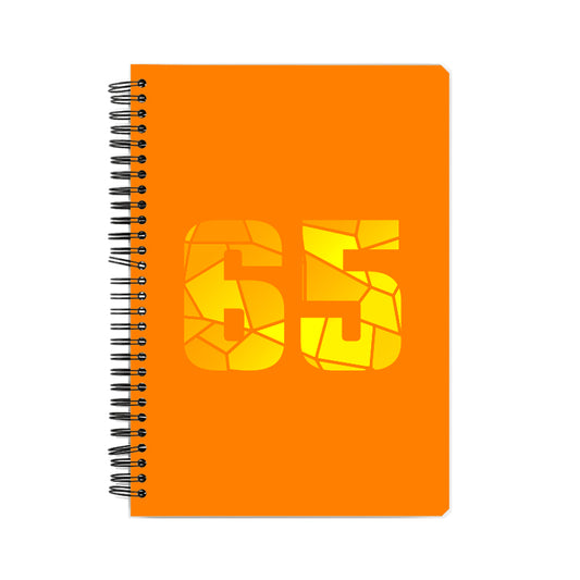 65 Number Notebook (Orange, A5 Size, 100 Pages, Ruled, 6 Pack)