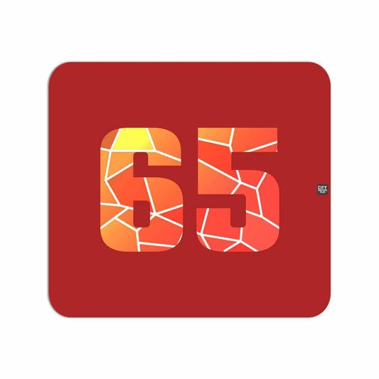 65 Number Mousepad (Red)