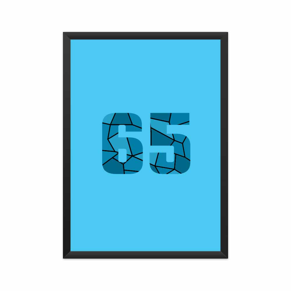 65 Number Framed Poster