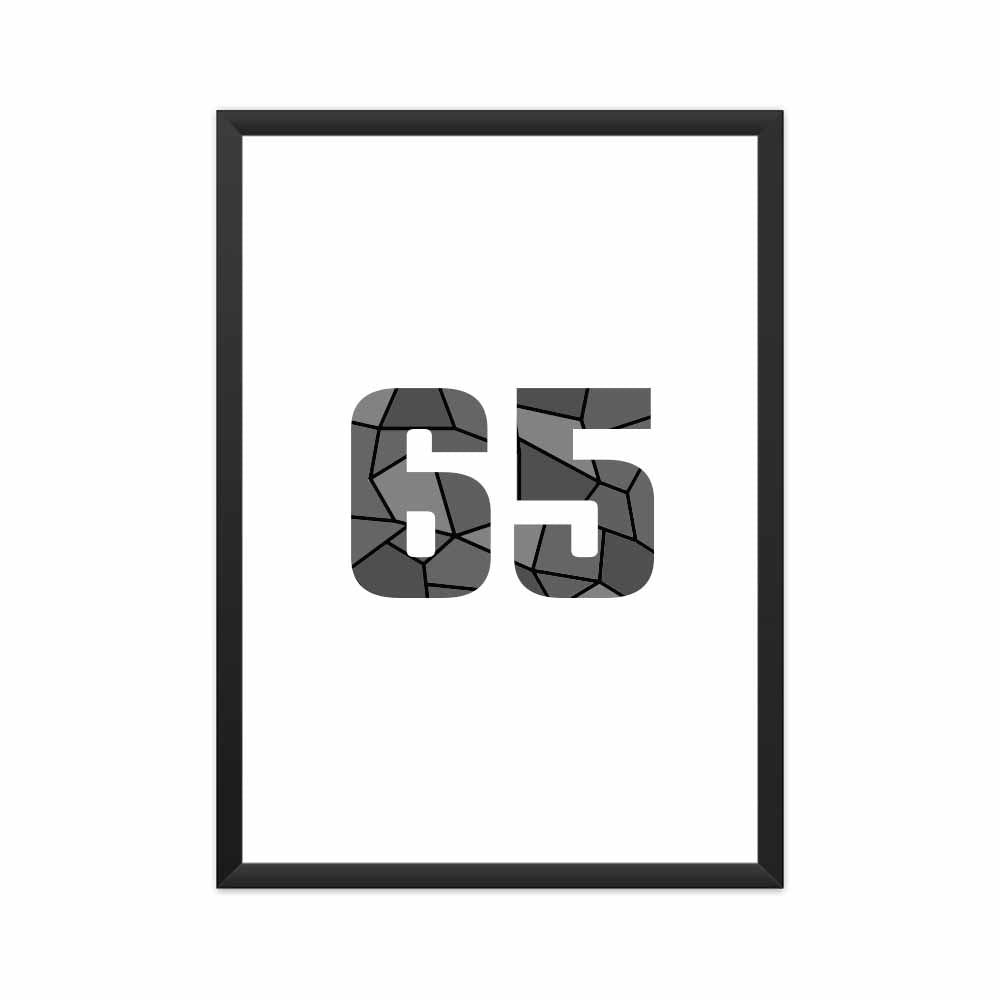 65 Number Framed Poster