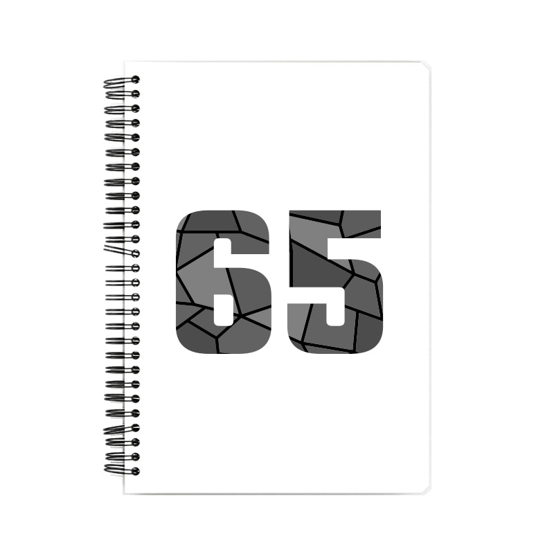 65 Number Notebook (White, A5 Size, 100 Pages, Ruled, 6 Pack)