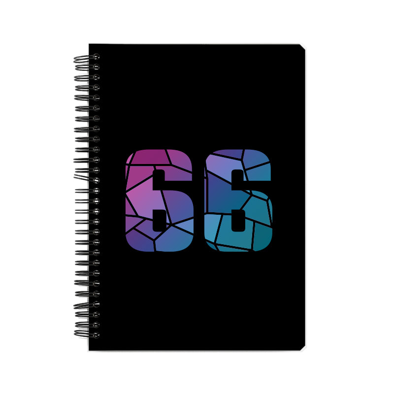 66 Number Notebook (Black, A5 Size, 100 Pages, Ruled, 6 Pack)