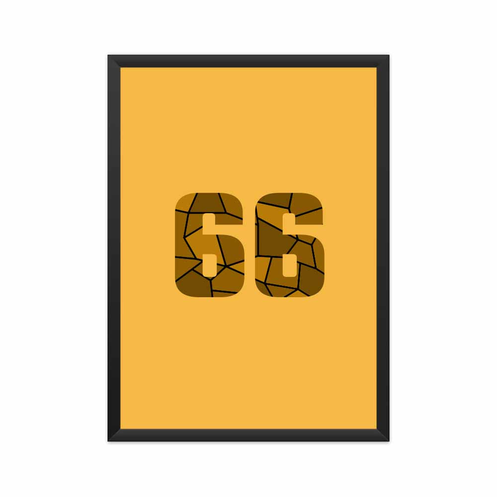 66 Number Framed Poster