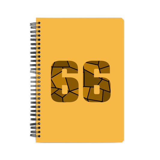 66 Number Notebook (Golden Yellow, A5 Size, 100 Pages, Ruled, 6 Pack)