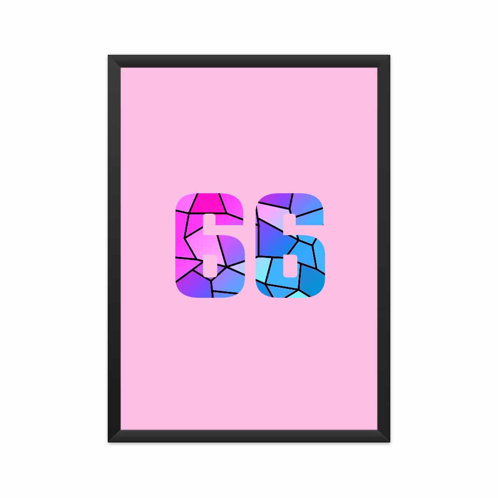 66 Number Framed Poster