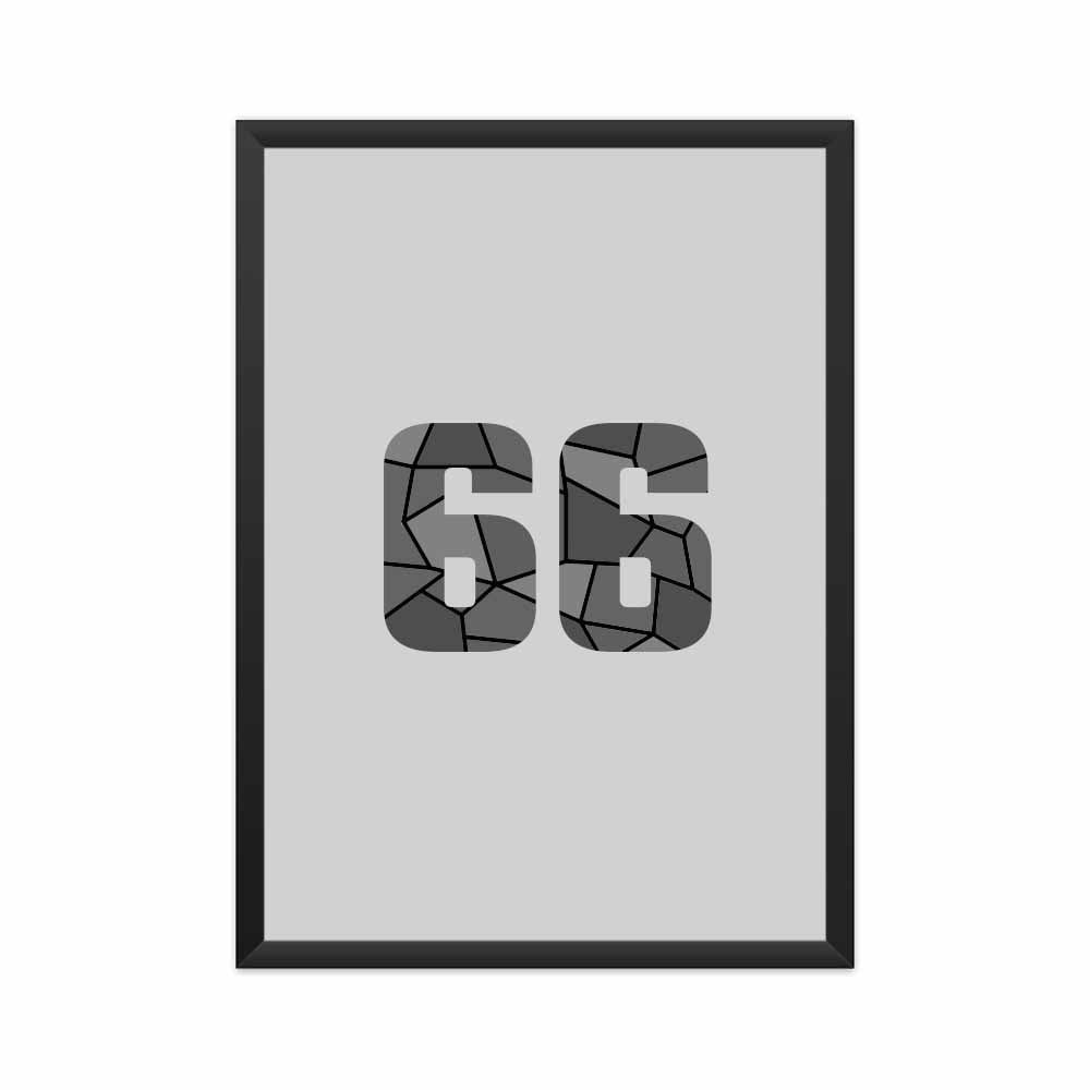 66 Number Framed Poster