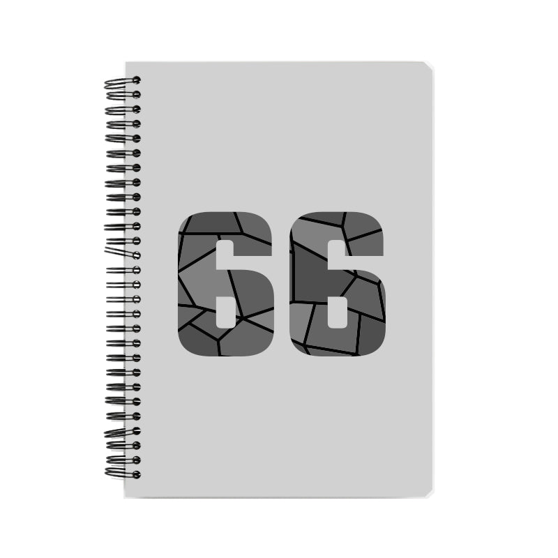 66 Number Notebook (Melange Grey, A5 Size, 100 Pages, Ruled, 6 Pack)