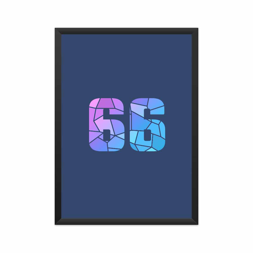 66 Number Framed Poster