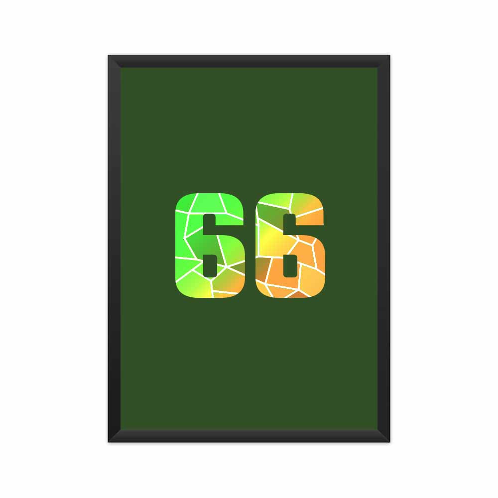 66 Number Framed Poster