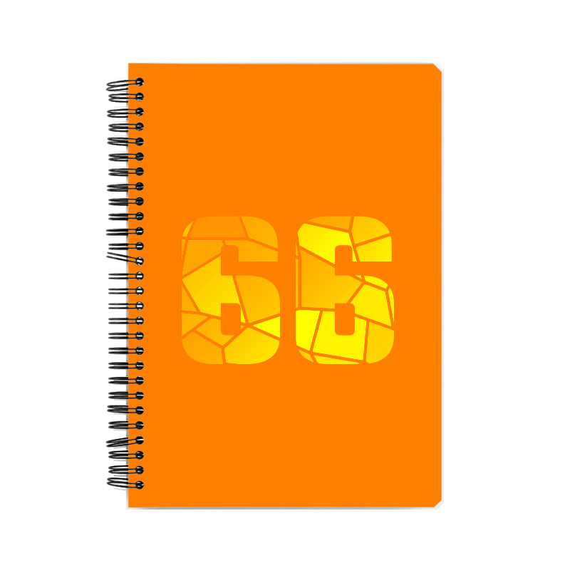 66 Number Notebook (Orange, A5 Size, 100 Pages, Ruled, 6 Pack)