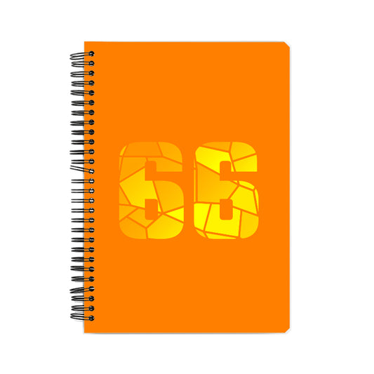 66 Number Notebook (Orange, A5 Size, 100 Pages, Ruled, 6 Pack)