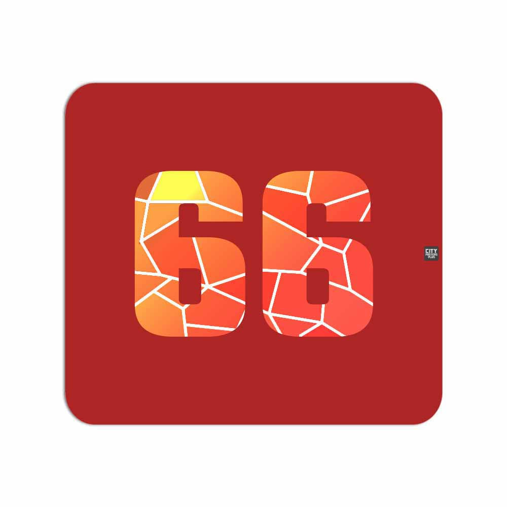 66 Number Mousepad (Red)