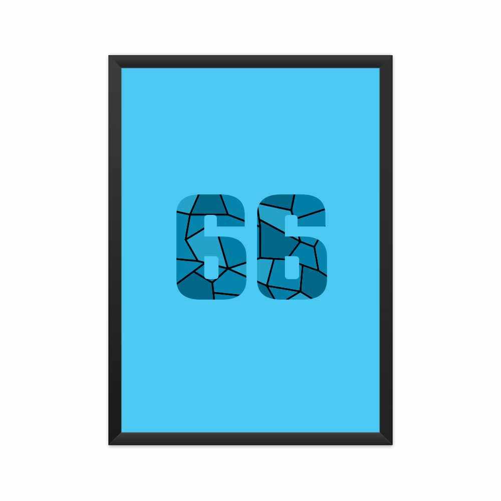 66 Number Framed Poster