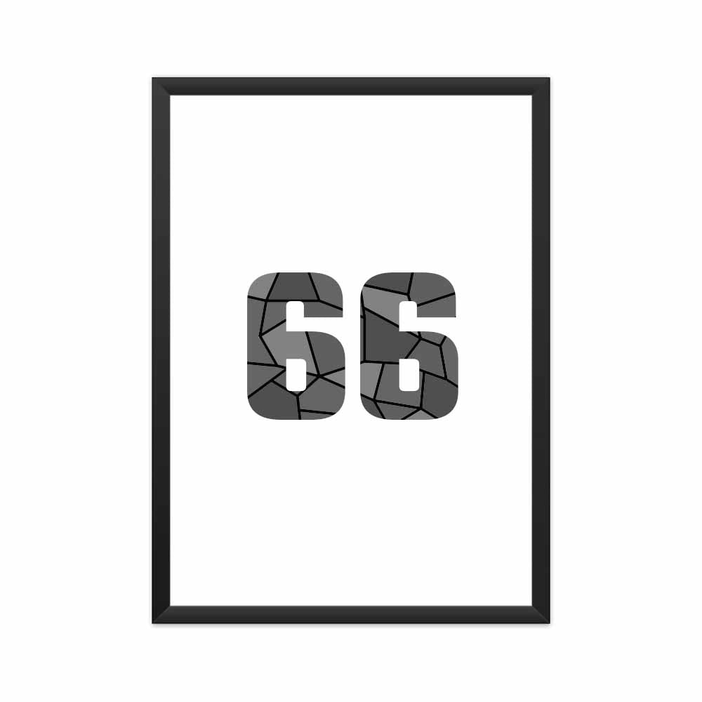 66 Number Framed Poster