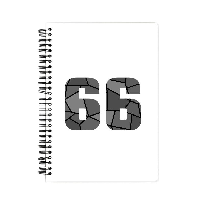 66 Number Notebook (White, A5 Size, 100 Pages, Ruled, 6 Pack)