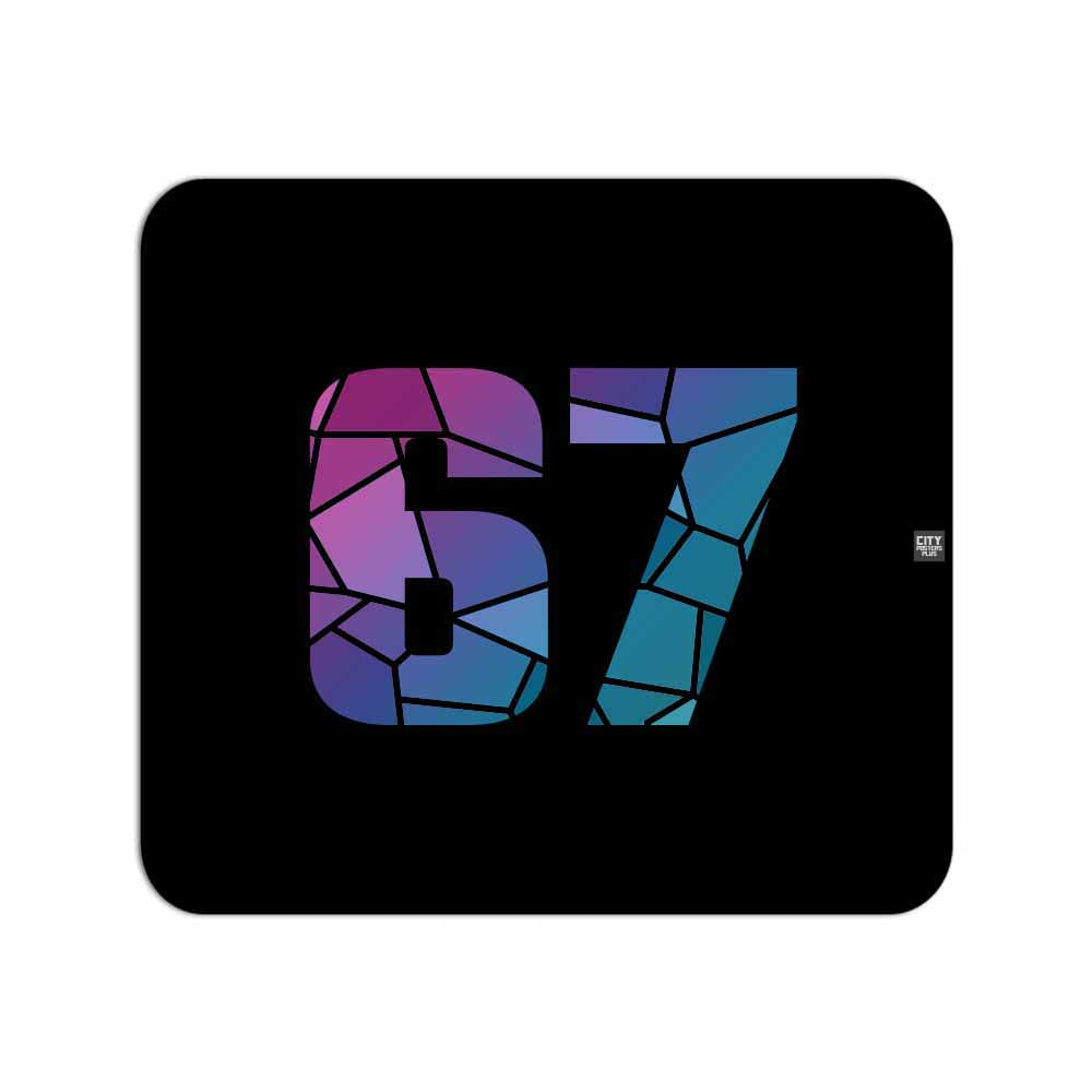 67 Number Mousepad (Black)