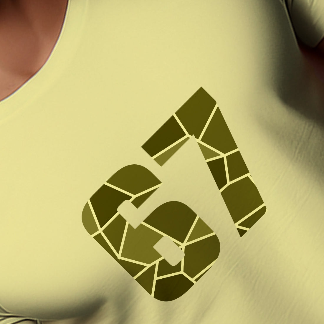 67 Number Men Unisex T-Shirt | Custom Number Graphic Tee (Butter Yellow)