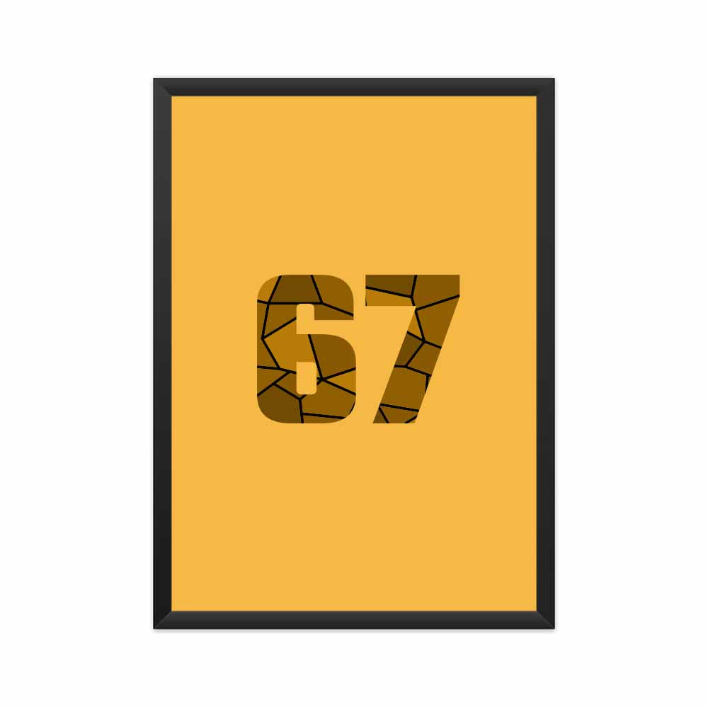 67 Number Framed Poster