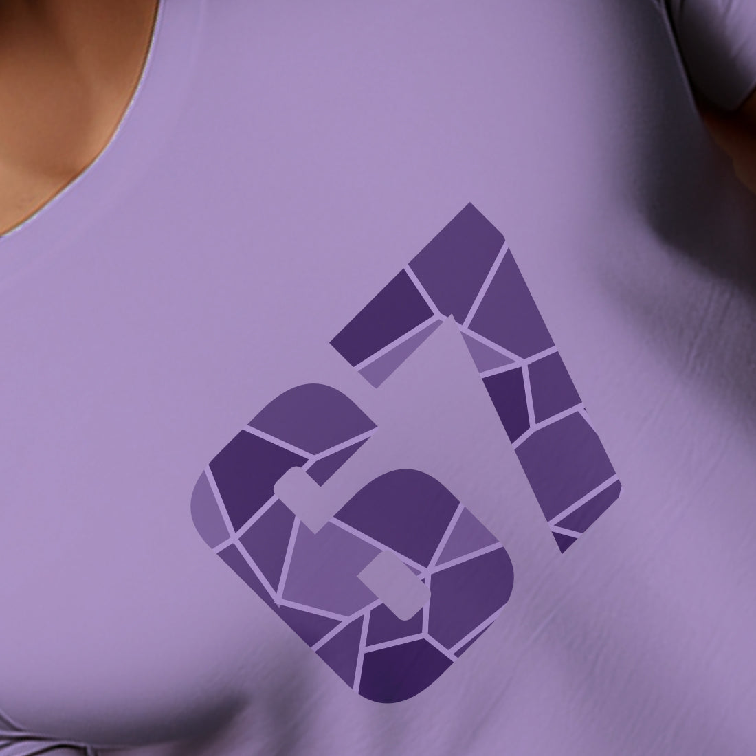 67 Number Men Unisex T-Shirt | Custom Number Graphic Tee (Iris Lavender)