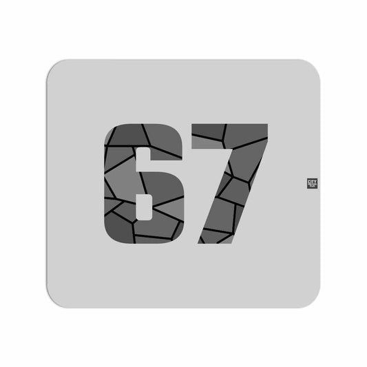 67 Number Mousepad (Melange Grey)