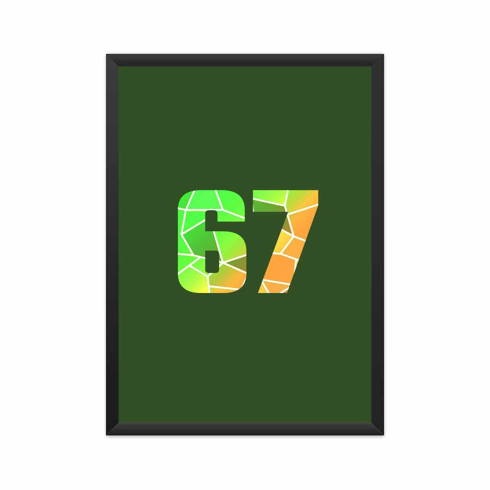 67 Number Framed Poster