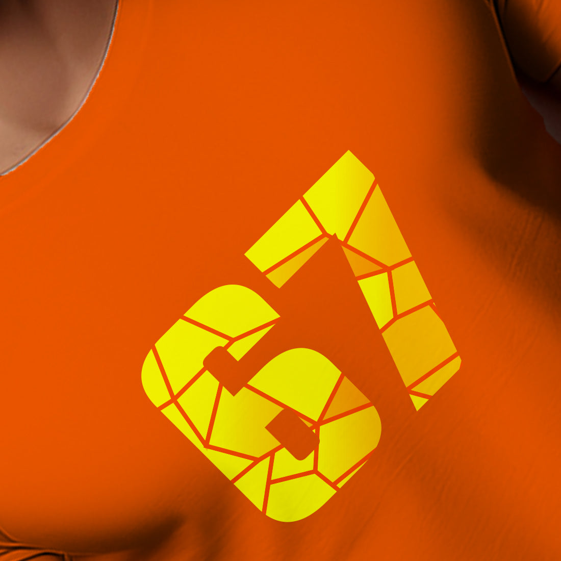 67 Number Men Unisex T-Shirt | Custom Number Graphic Tee (Orange)