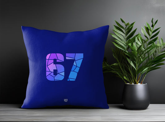 67 Number Pillow Case (Royal Blue)